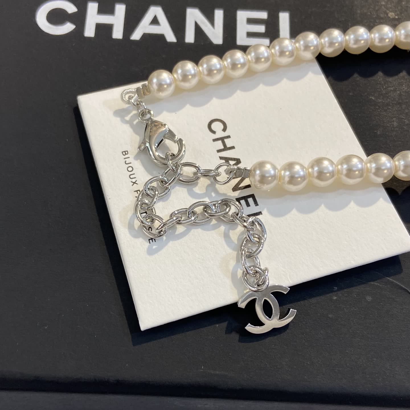 Chanel Pearl and Crystal Dog Pendant Necklace