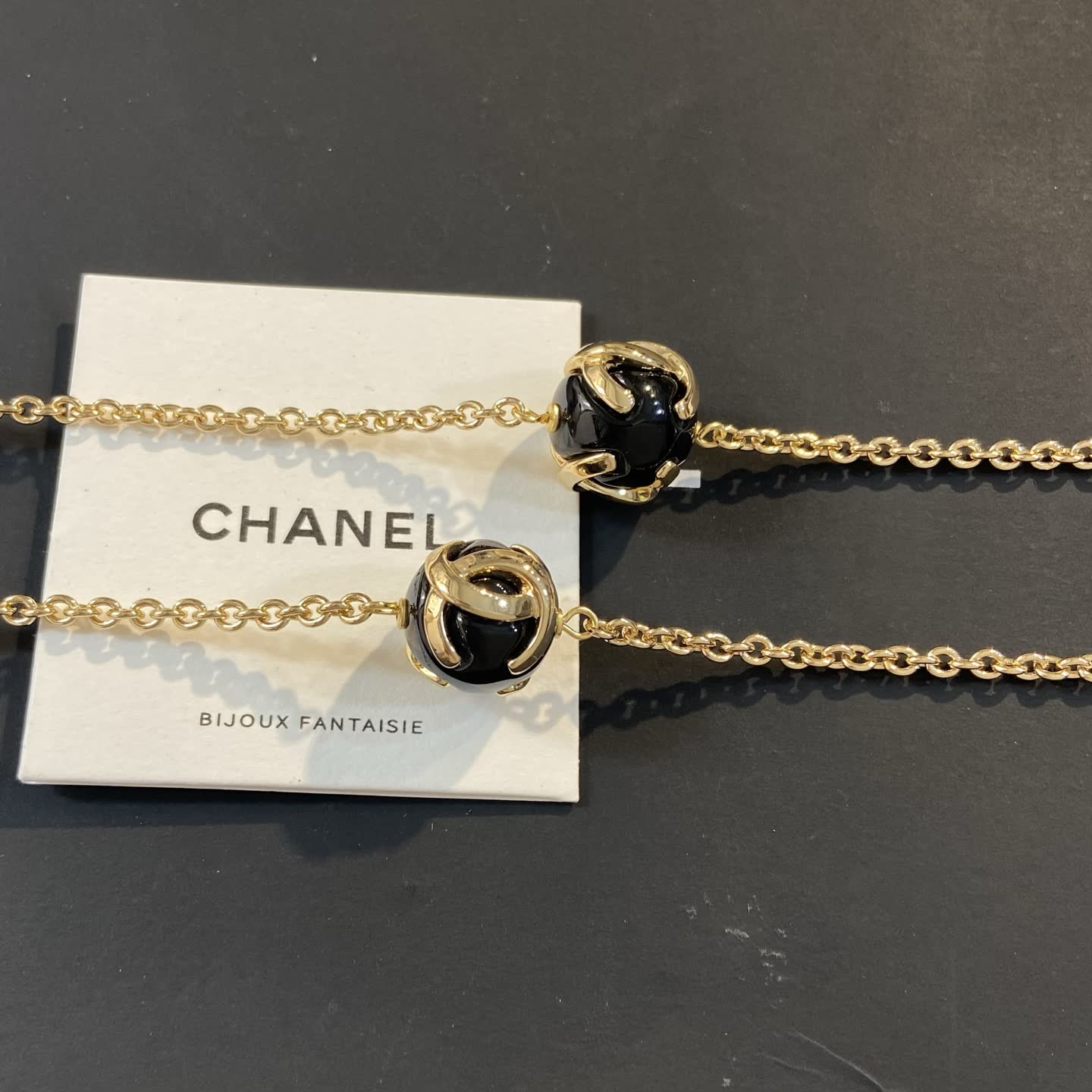 Chanel Double Chain Pearl Necklace