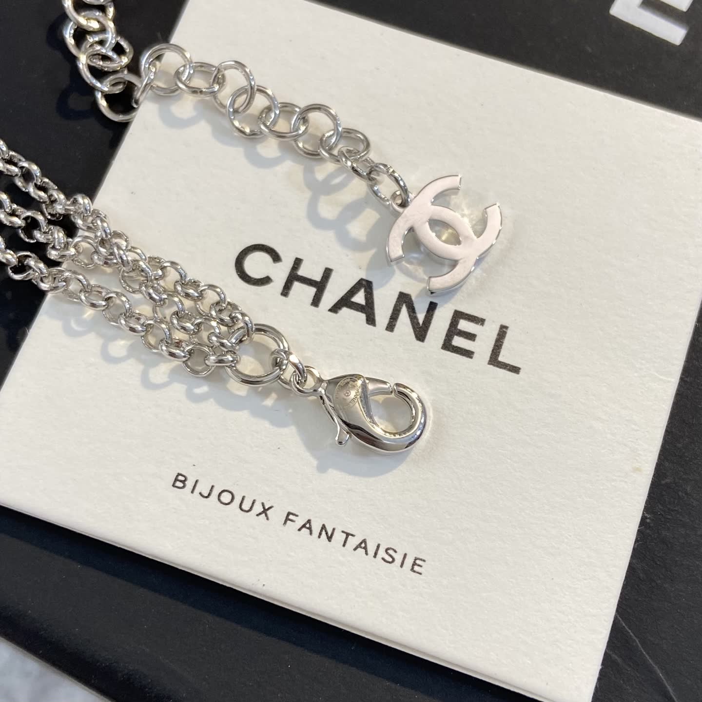 Chanel Double Chain Necklace with Pearls