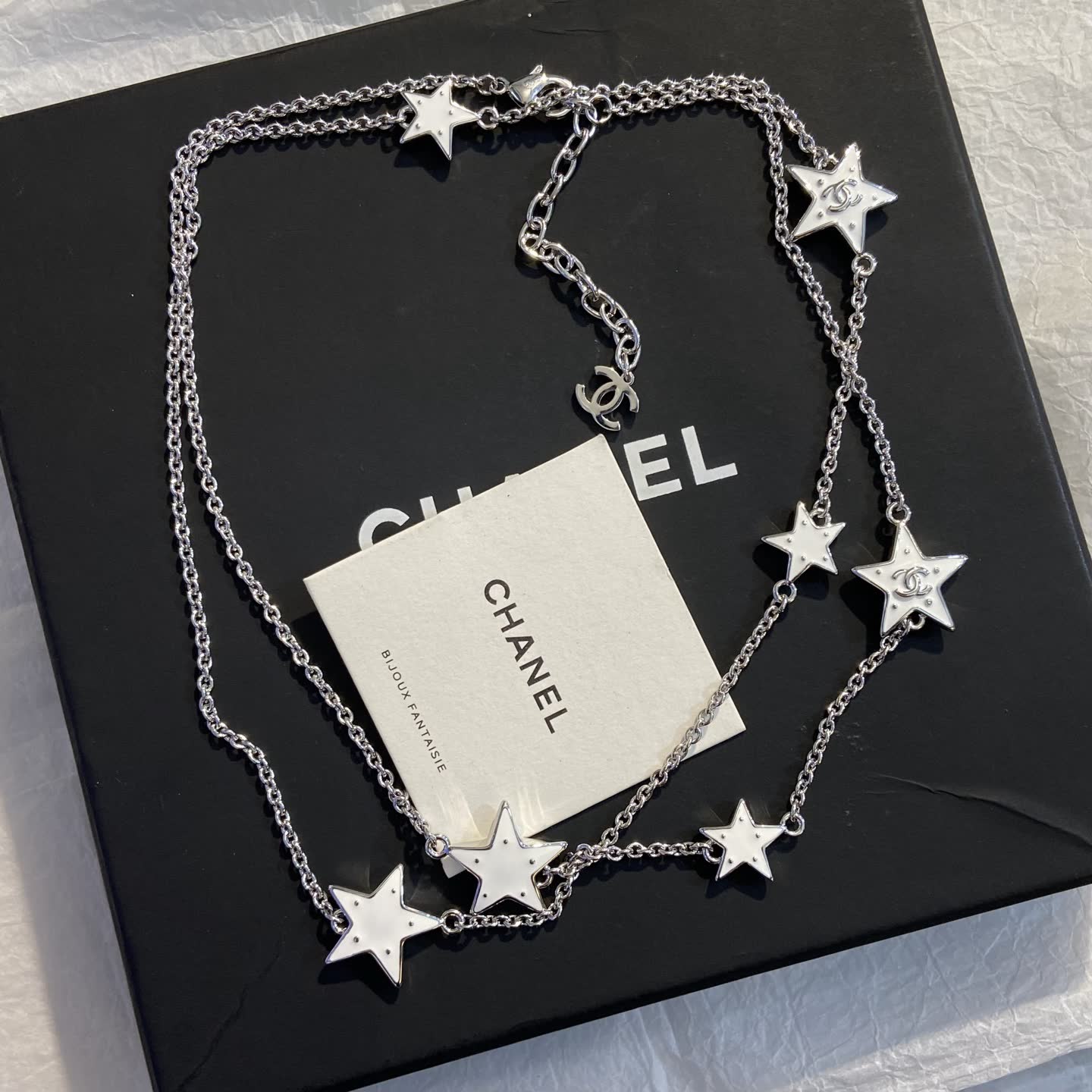 Chanel Silver Star Necklace
