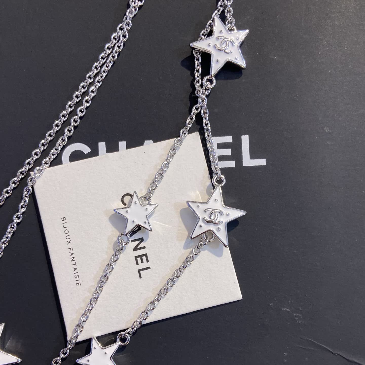 Chanel Silver Star Necklace