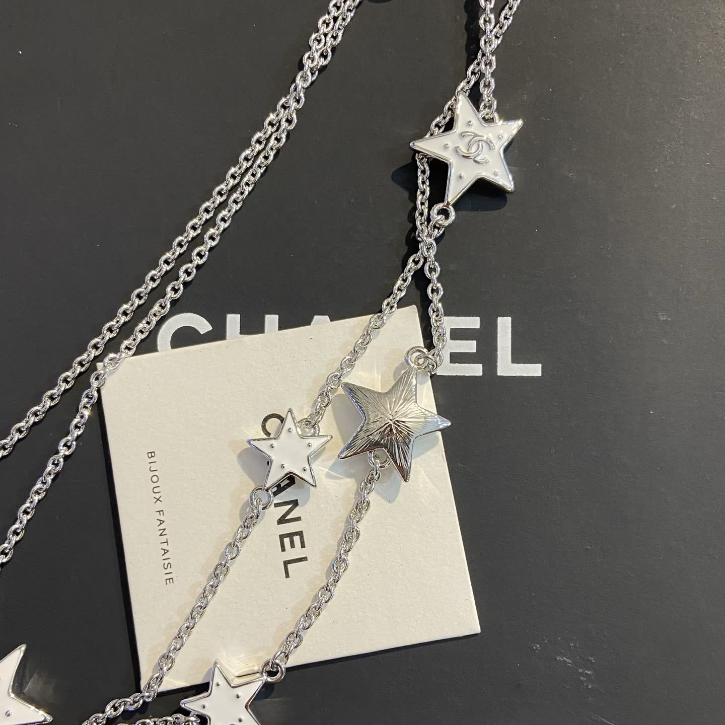 Chanel Silver Star Necklace