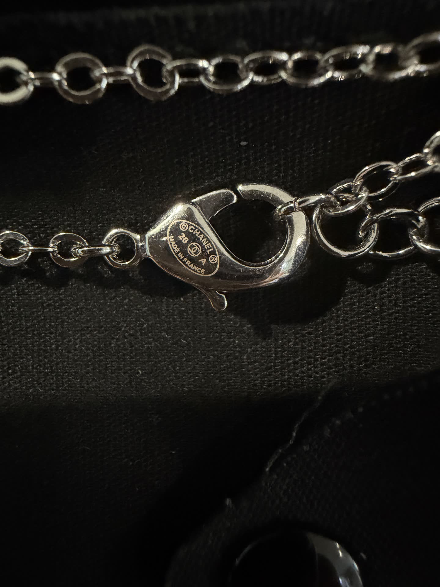 Chanel Long Chain Necklace with Gemstones