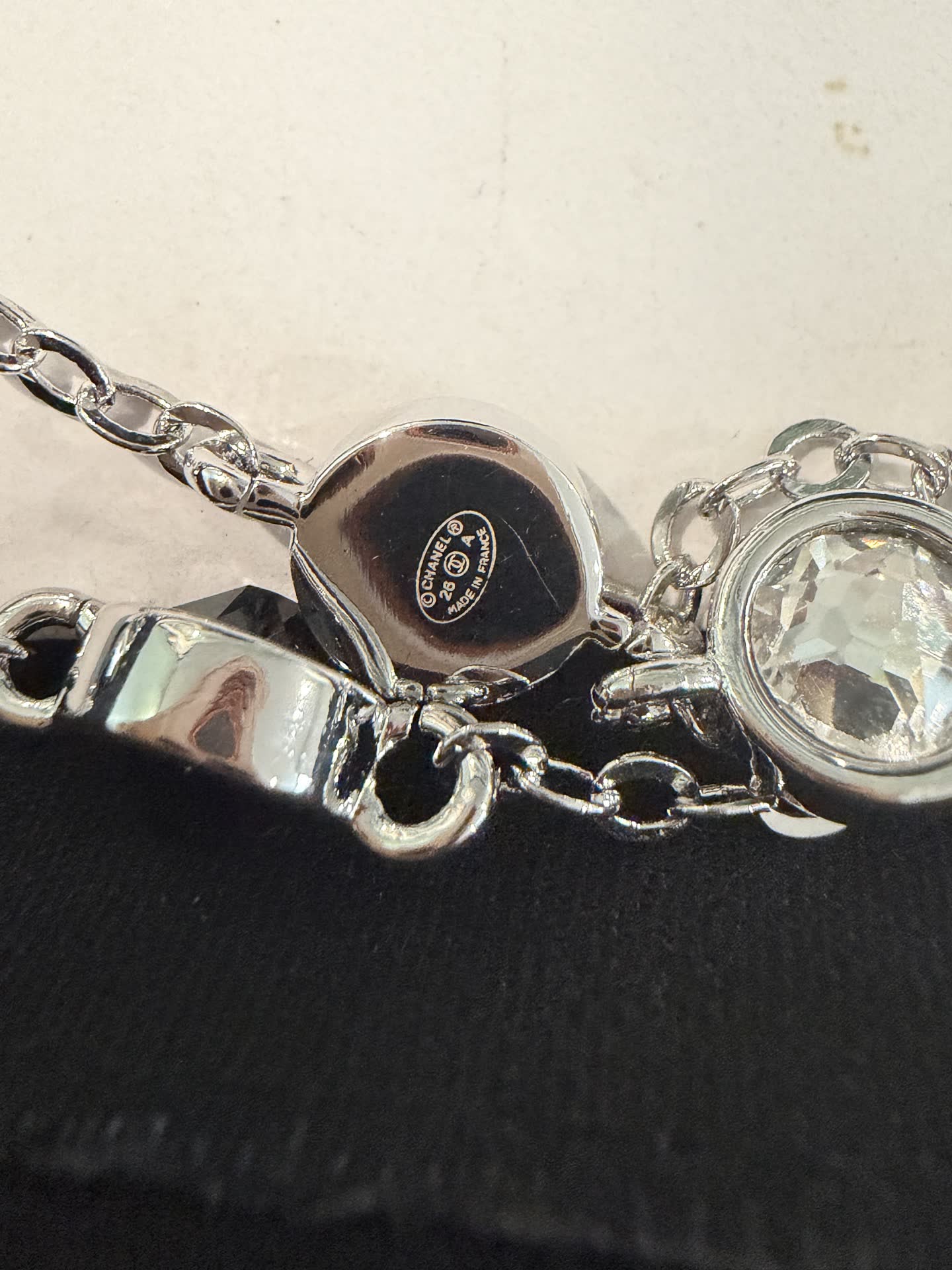 Chanel Long Chain Necklace with Gemstones