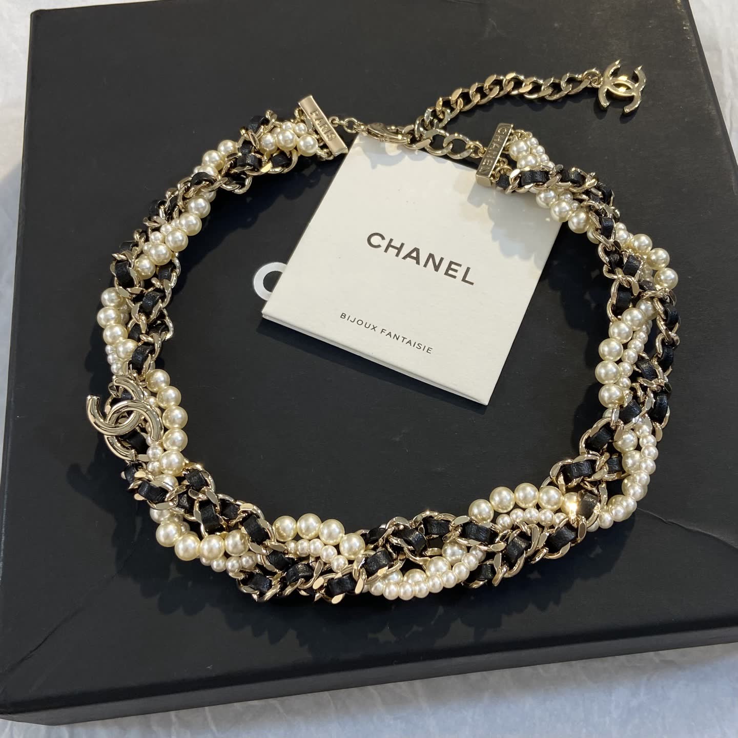 Chanel Pearl and Chain Necklace