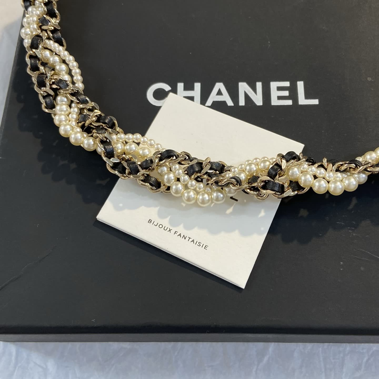 Chanel Pearl and Chain Necklace