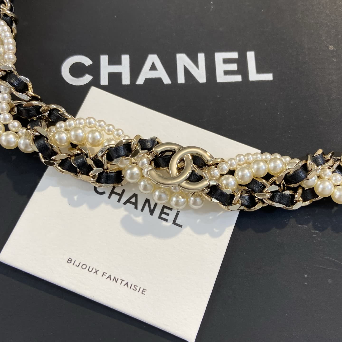 Chanel Pearl and Chain Necklace