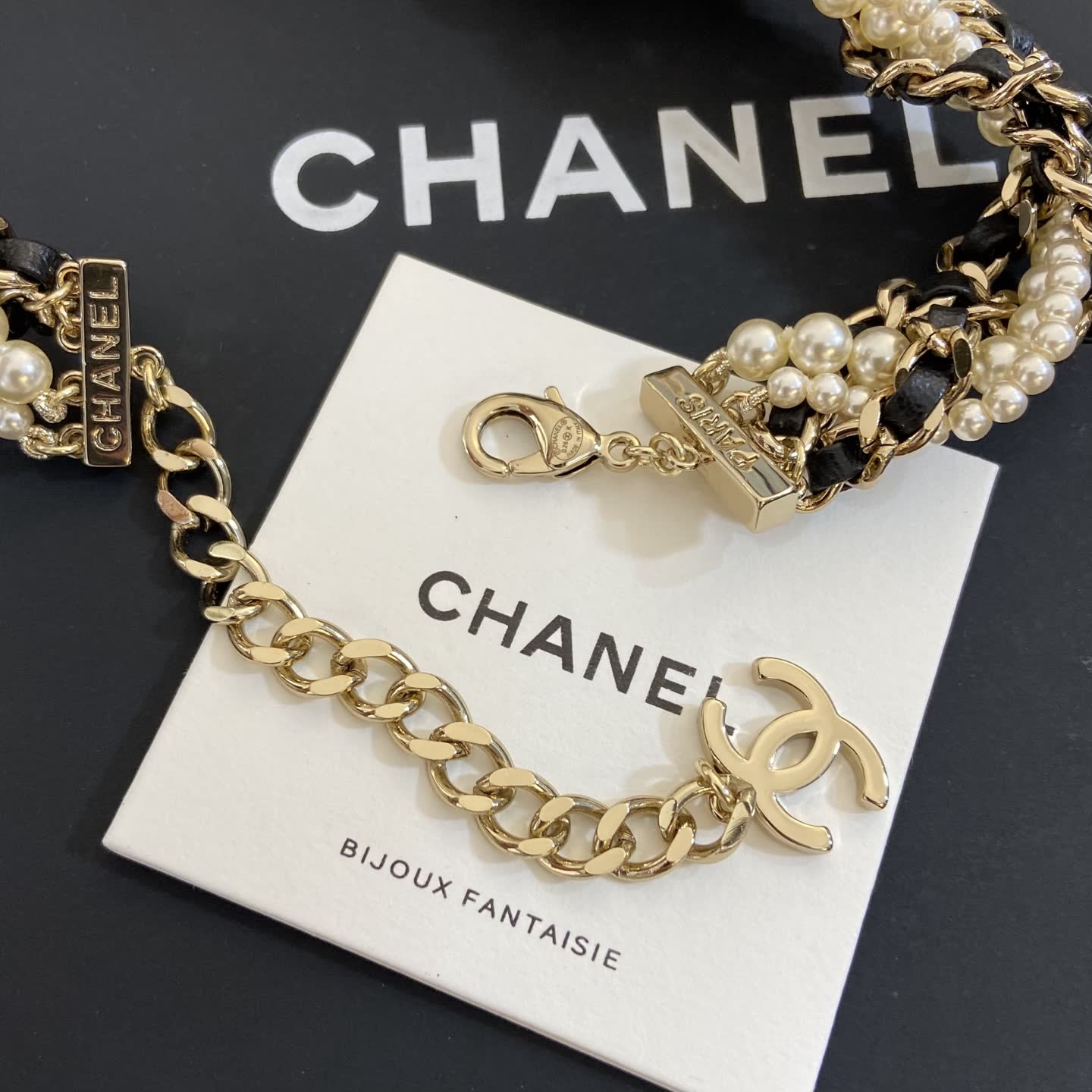 Chanel Pearl and Chain Necklace