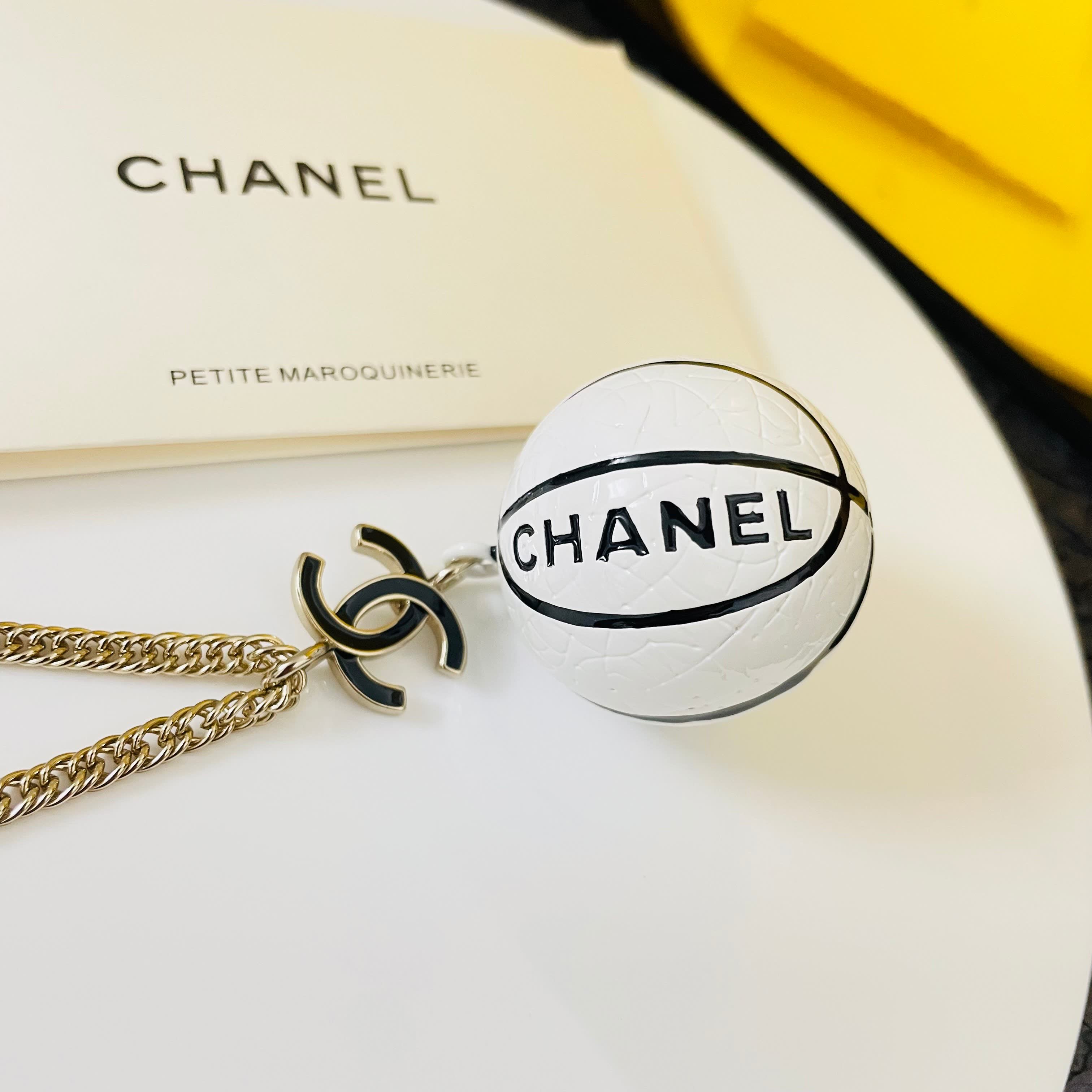 Chanel Tennis Ball Pendant Necklace