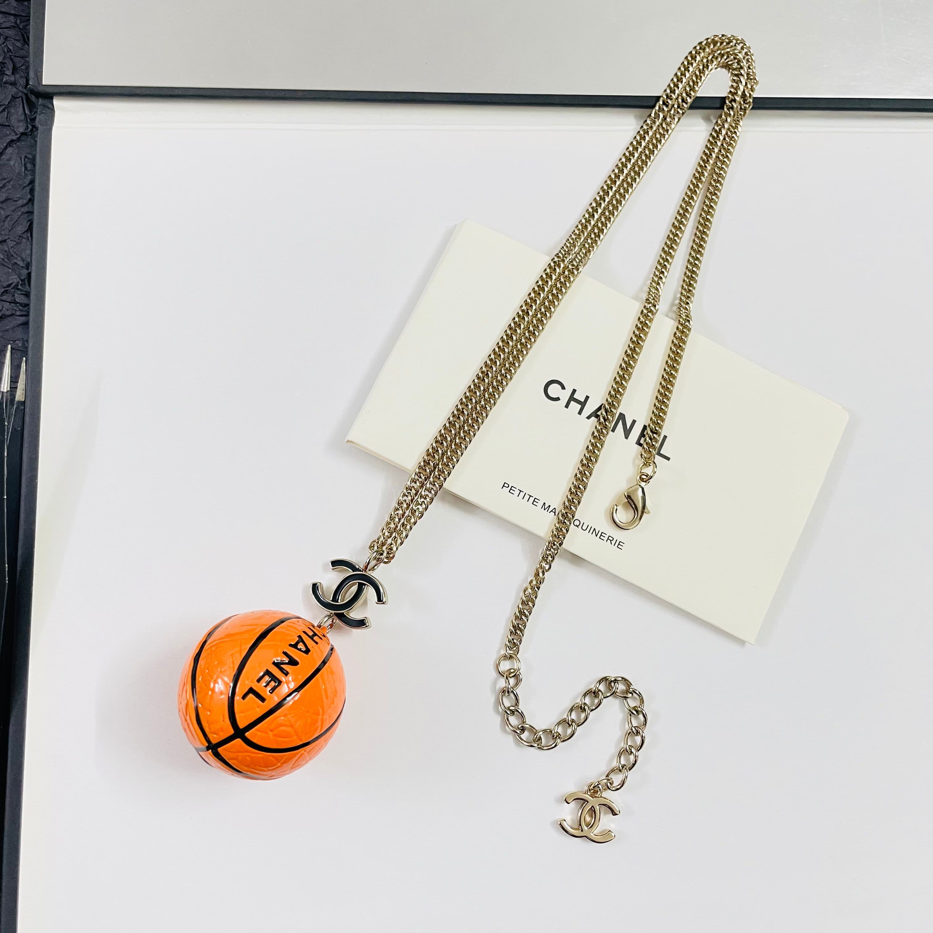 Chanel Basketball Pendant Necklace
