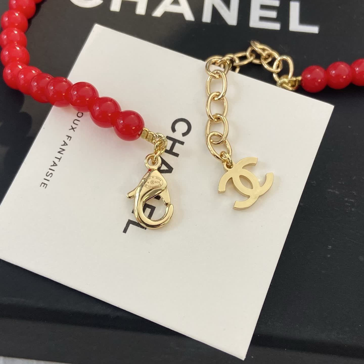 Chanel Beaded Flower Necklace