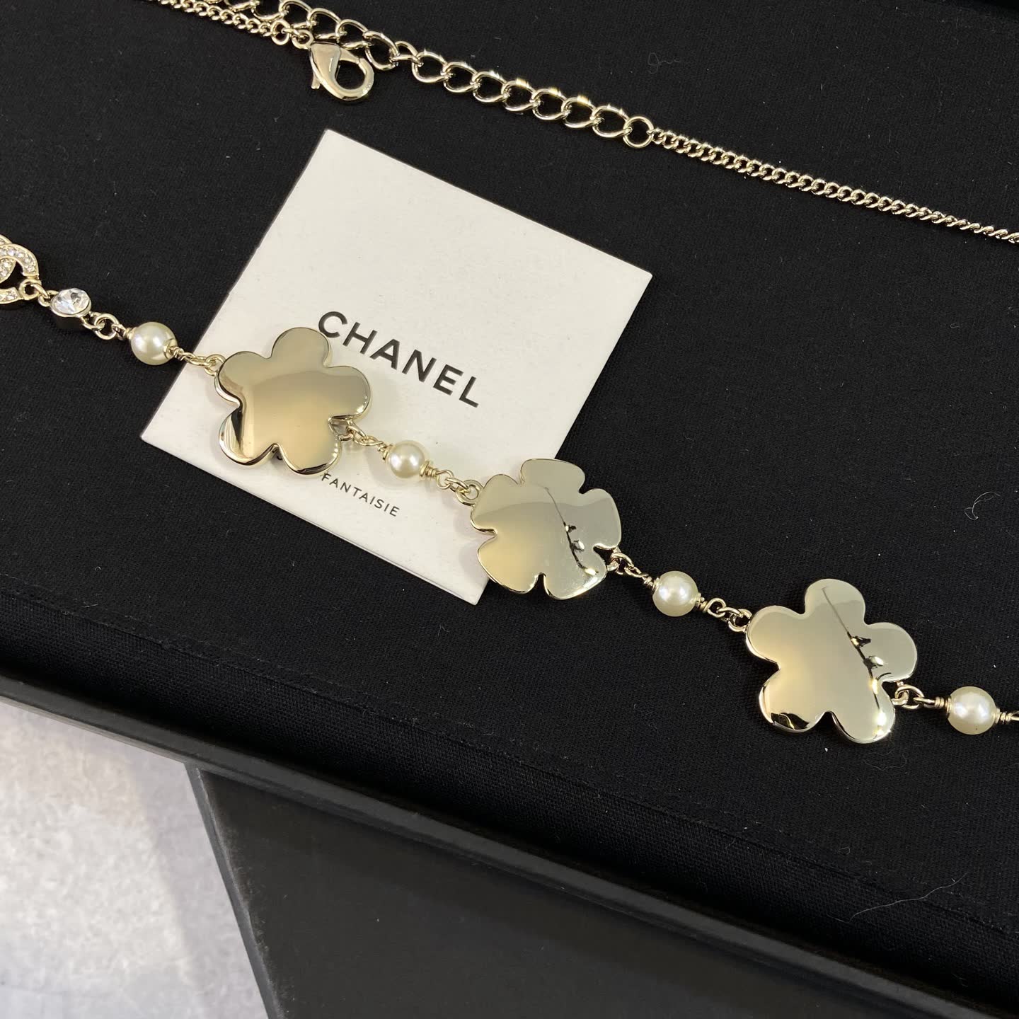 Chanel Blue Flower Necklace