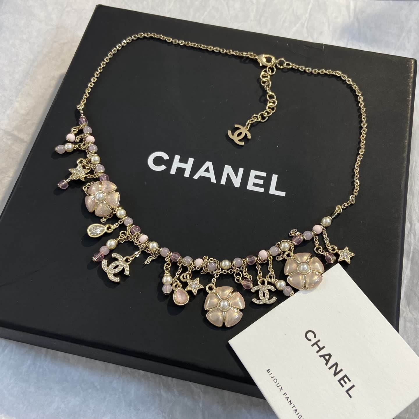 Chanel Floral Charm Necklace