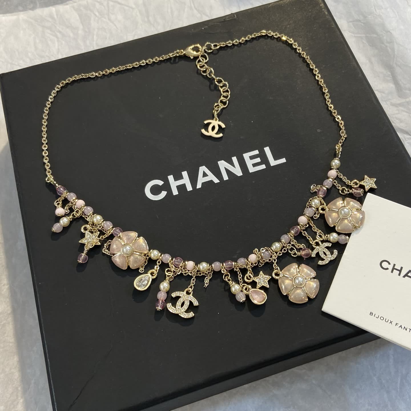 Chanel Floral Charm Necklace