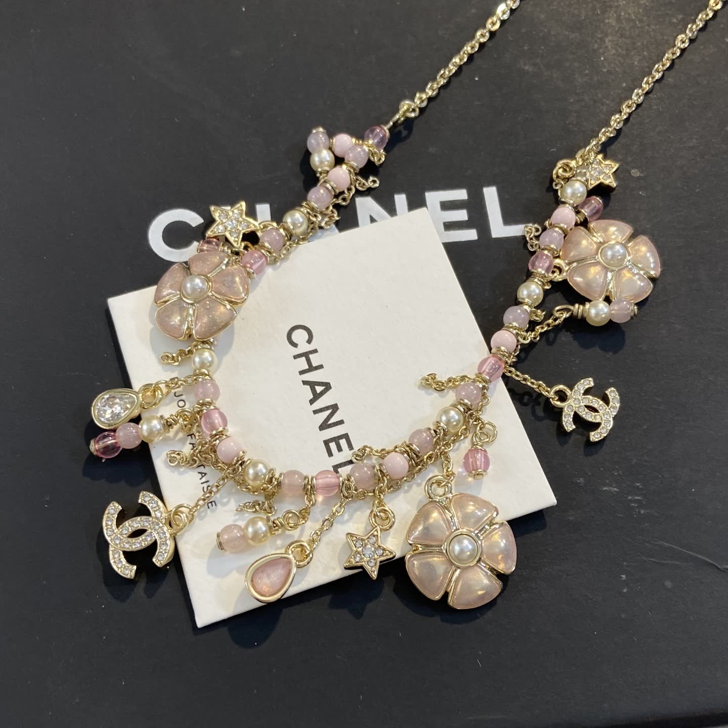 Chanel Floral Charm Necklace