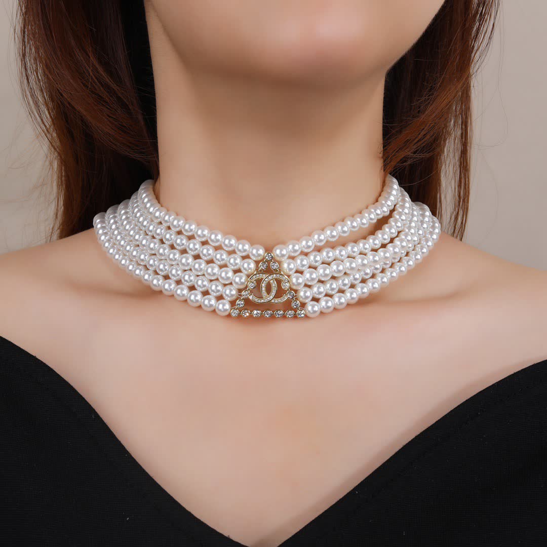 Chanel Pearl Choker Necklace