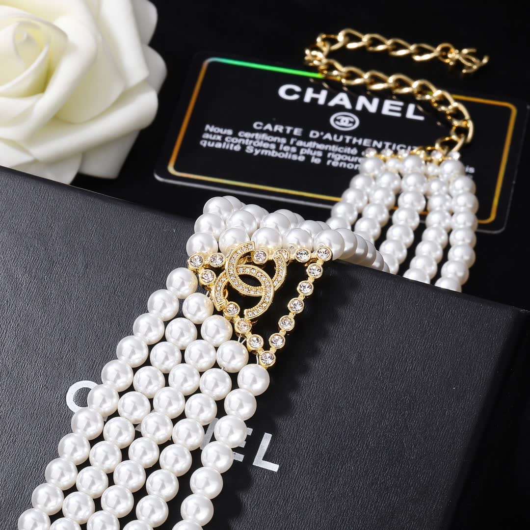 Chanel Pearl Choker Necklace