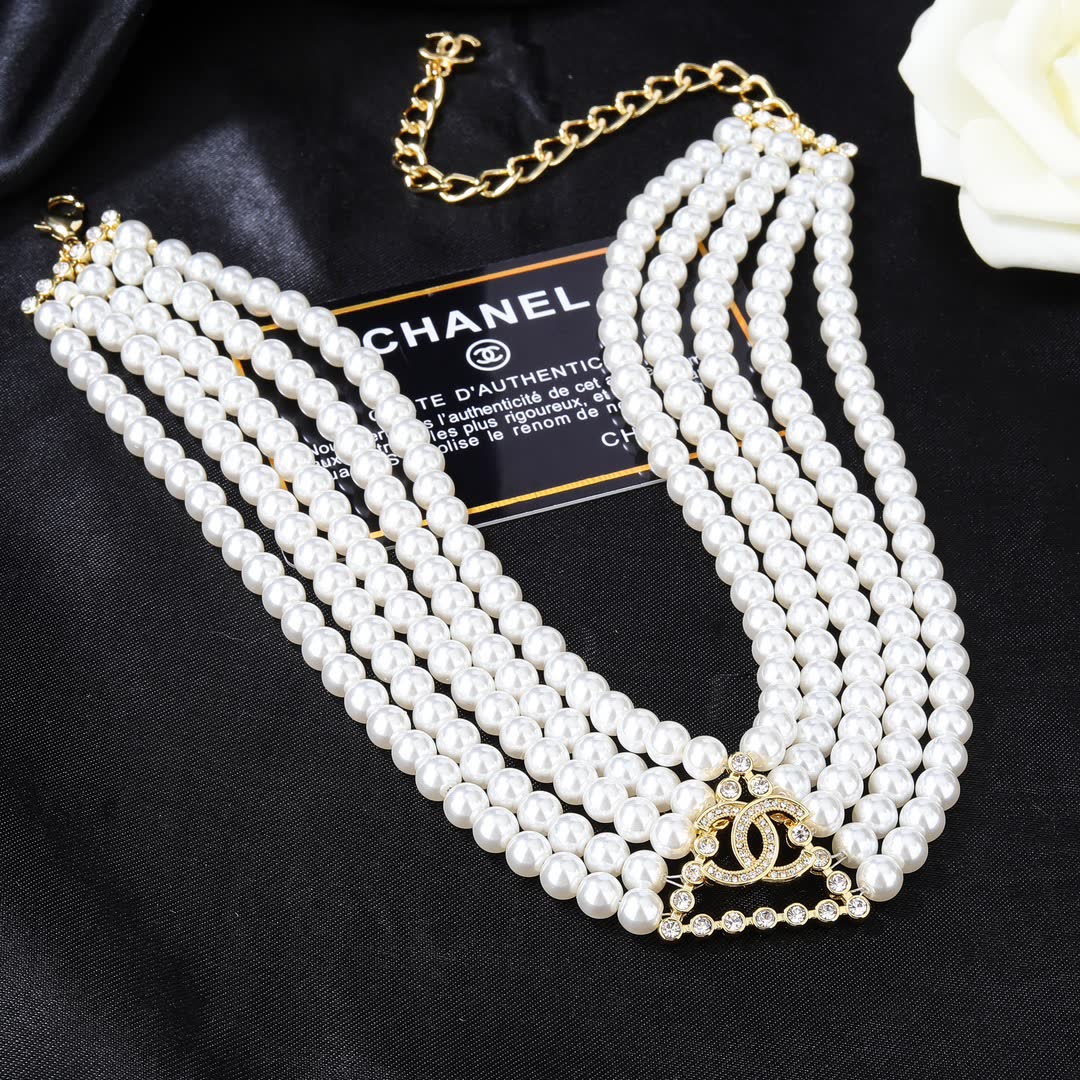 Chanel Pearl Choker Necklace