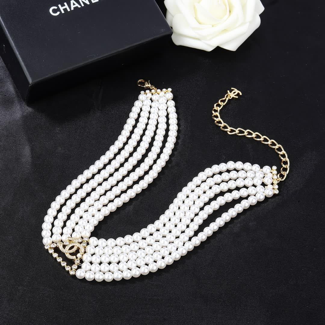 Chanel Pearl Choker Necklace