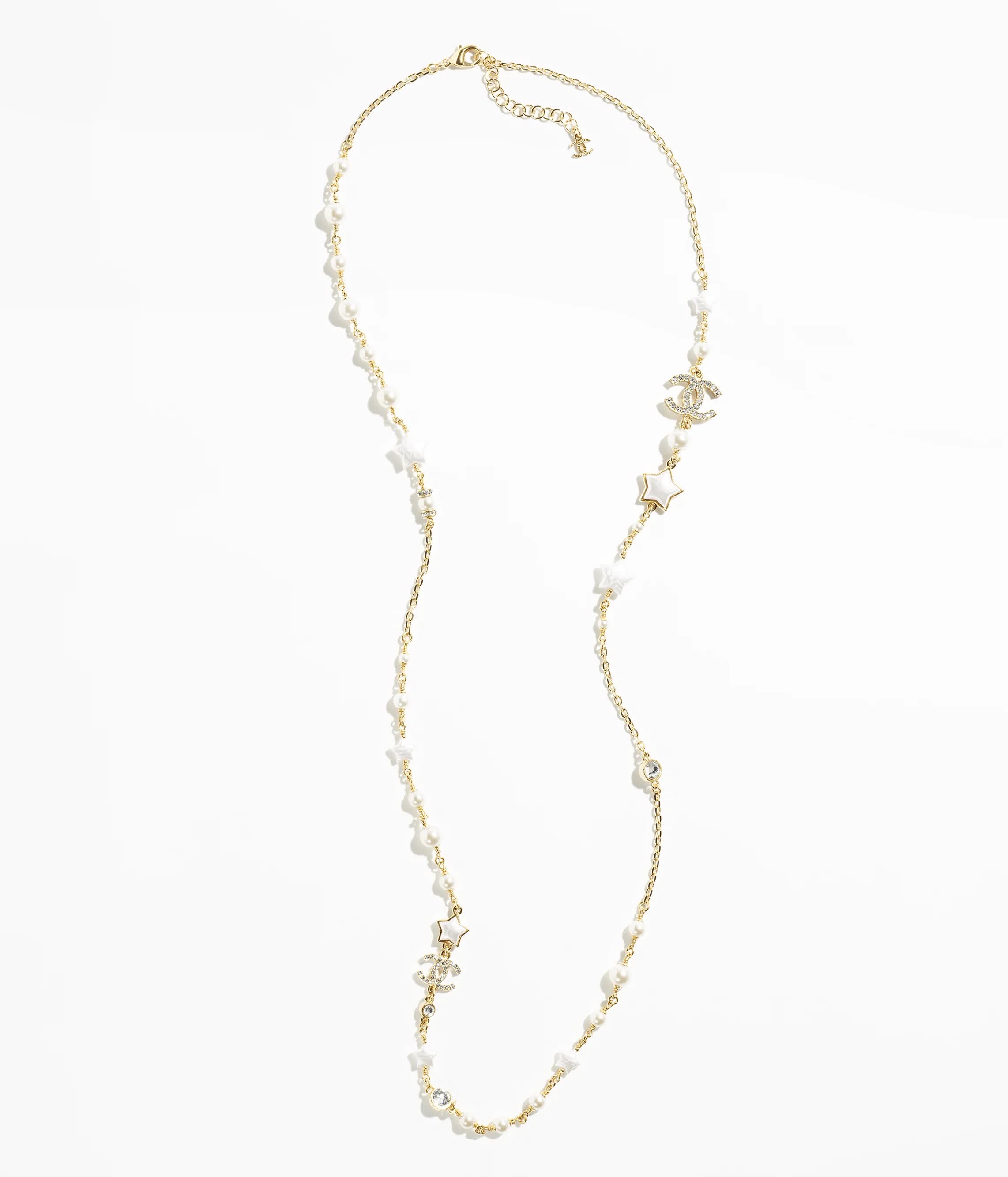 Chanel Pearl and Star Charm Necklace