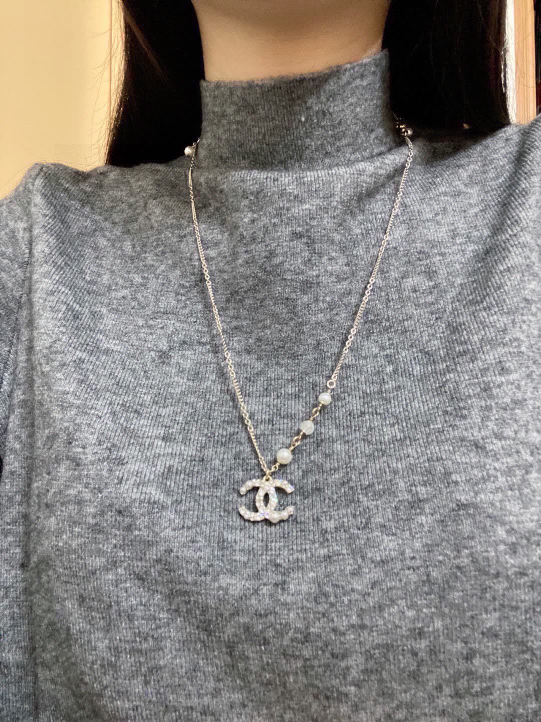 Chanel CC Pearl Necklace