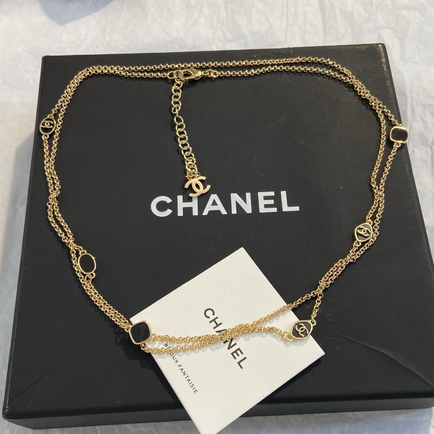 Chanel CC Logo Gold Tone Necklace-XM1258