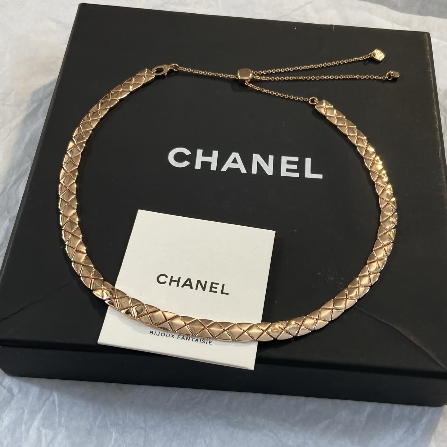 Chanel Gold Tone Collar Necklace-XX1095
