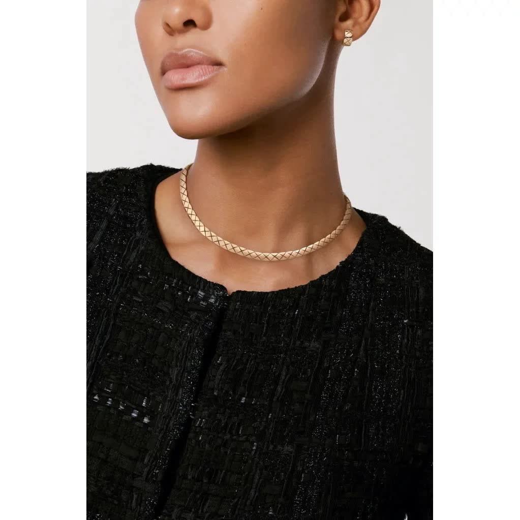 Chanel Gold Tone Collar Necklace-XX1095