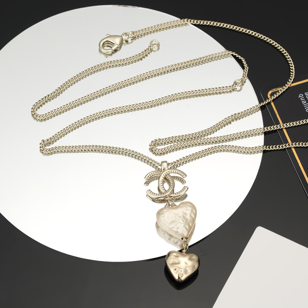 Chanel CC Heart Pendant Necklace