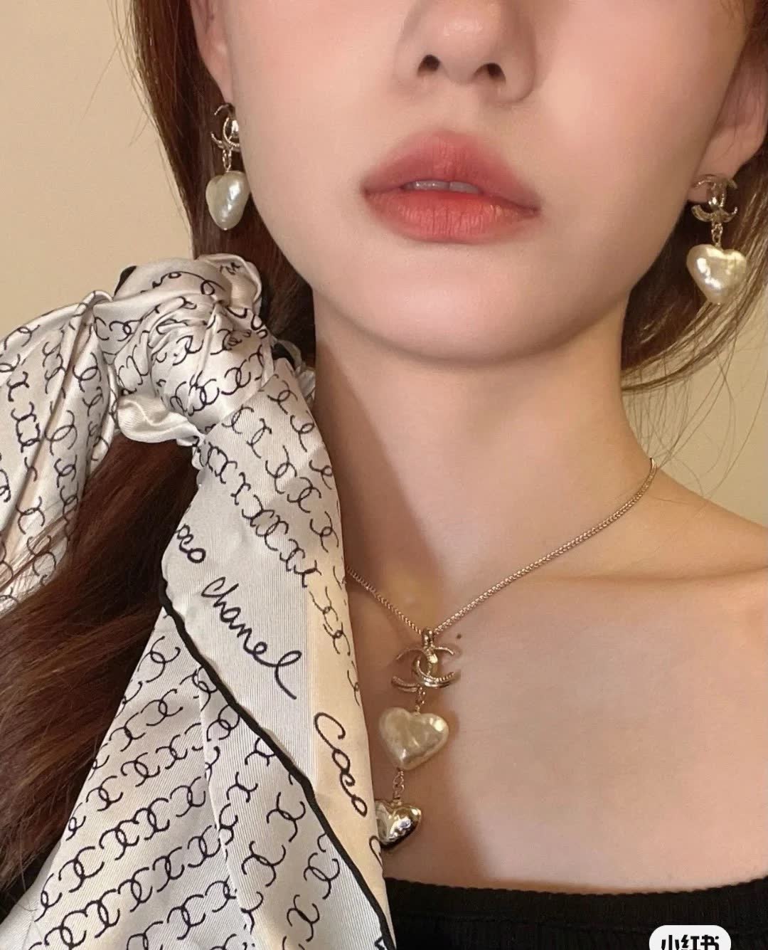 Chanel CC Heart Pendant Necklace