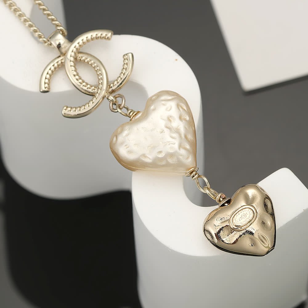 Chanel CC Heart Pendant Necklace