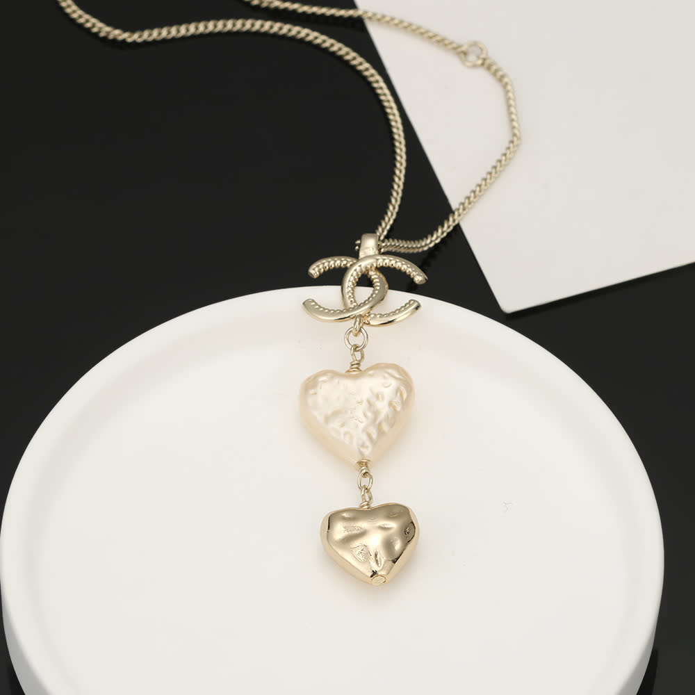 Chanel CC Heart Pendant Necklace