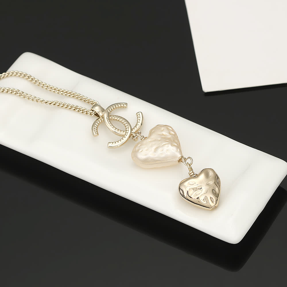 Chanel CC Heart Pendant Necklace
