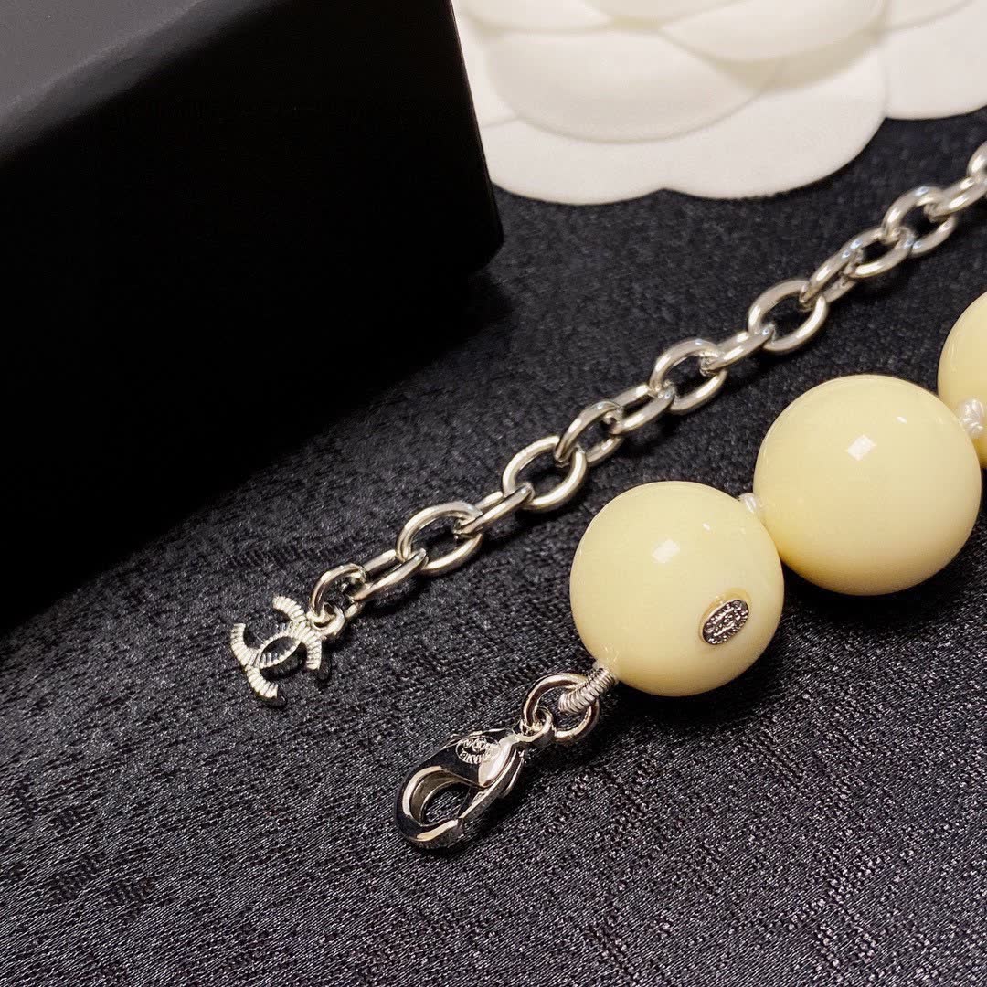 Chanel Beaded Necklace with Crystal Accents