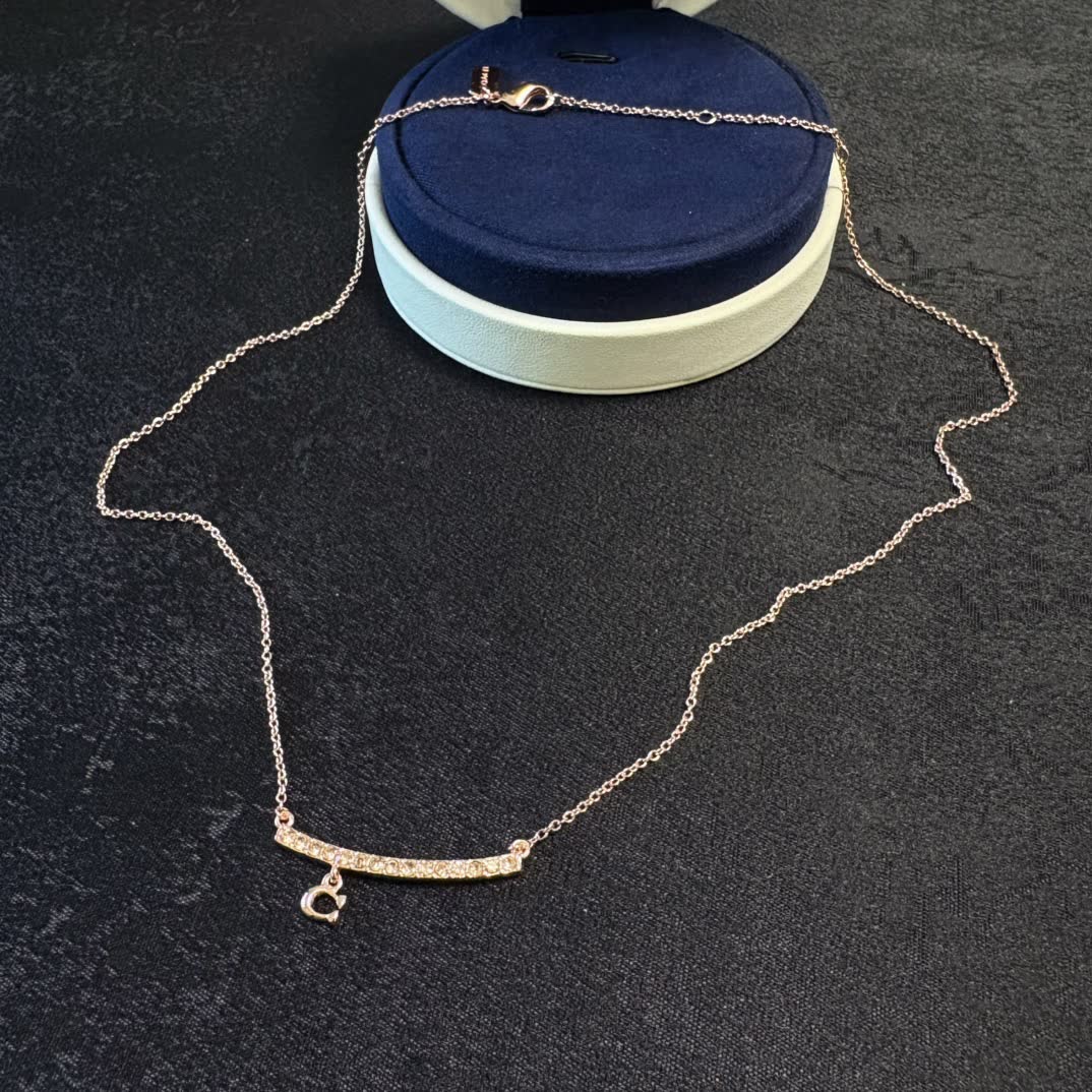 Chanel Diamond Bar Necklace