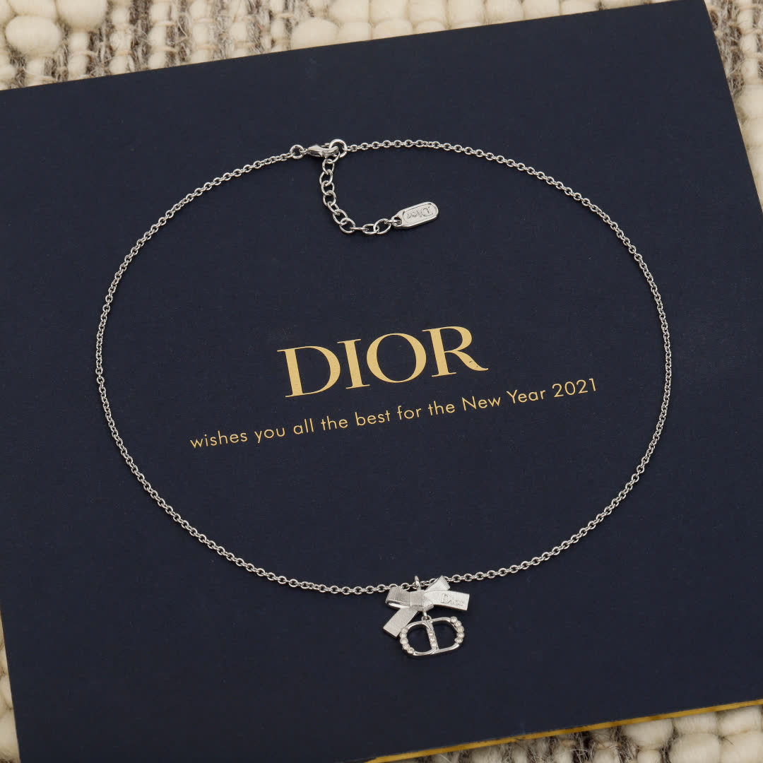 Dior Silver Charm Necklace