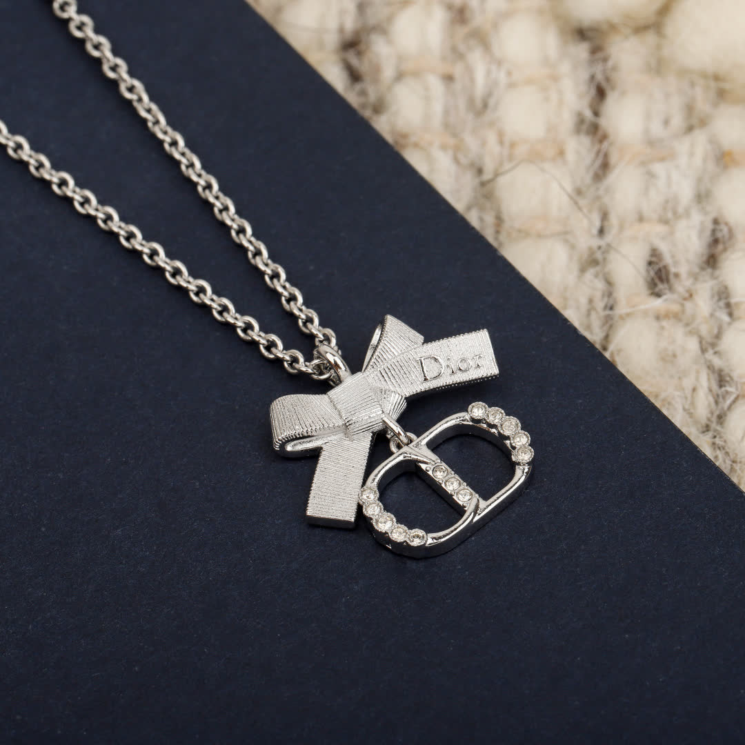 Dior Silver Charm Necklace