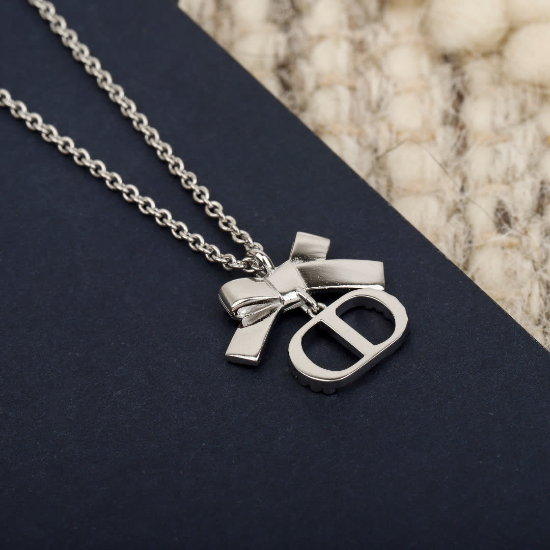 Dior Silver Charm Necklace