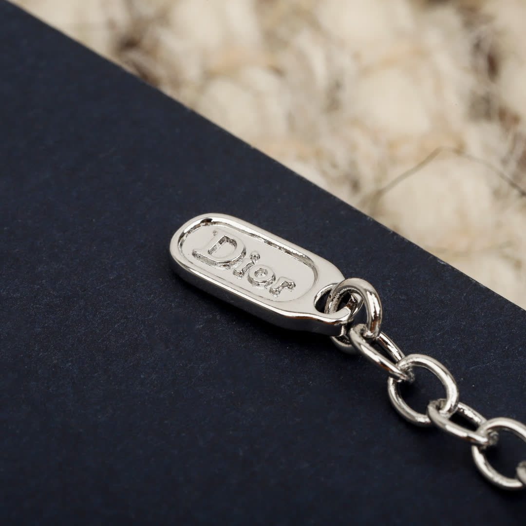 Dior Silver Charm Necklace