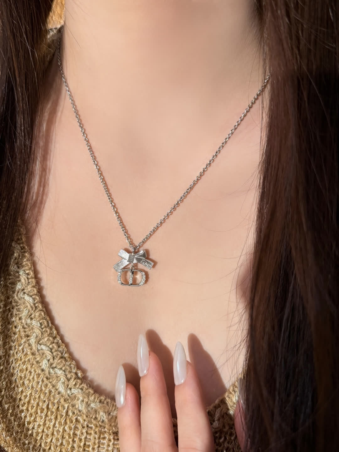 Dior Silver Charm Necklace