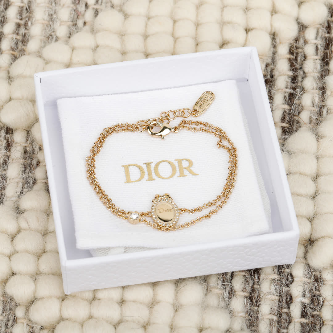 Dior Gold-Plated Heart Bracelet