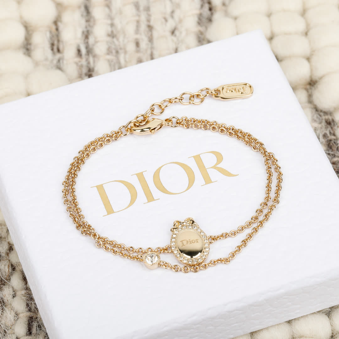 Dior Gold-Plated Heart Bracelet