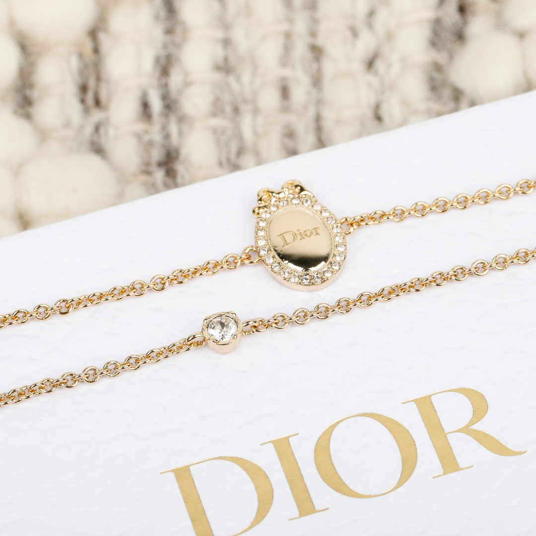 Dior Gold-Plated Heart Bracelet