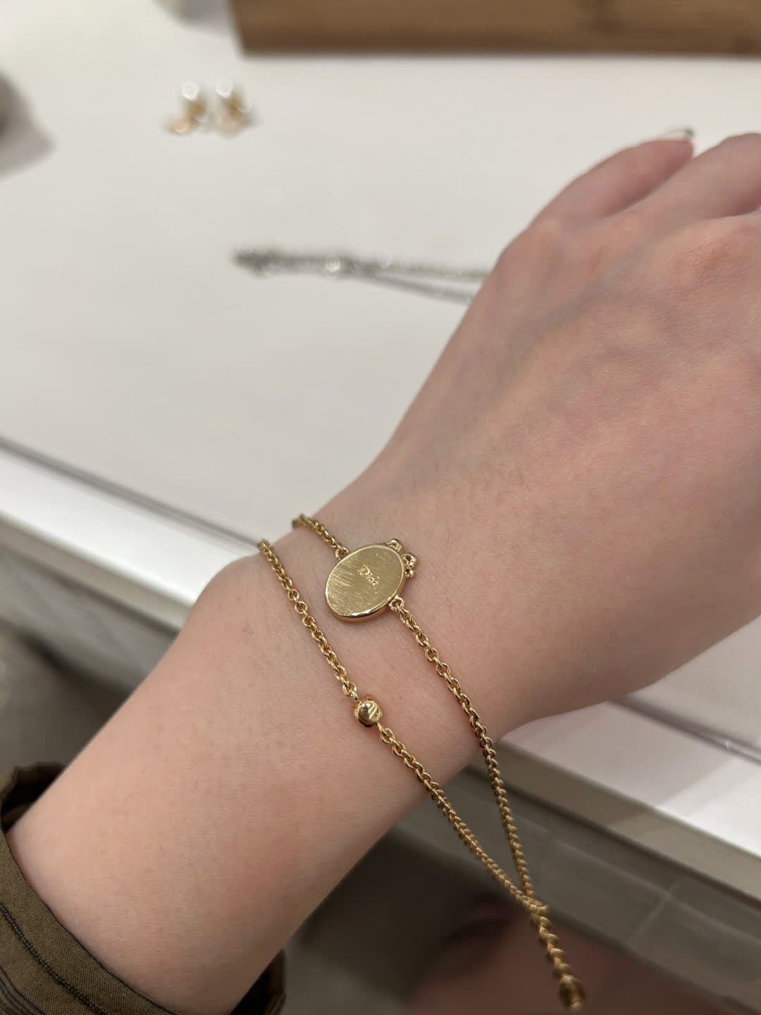 Dior Gold-Plated Heart Bracelet