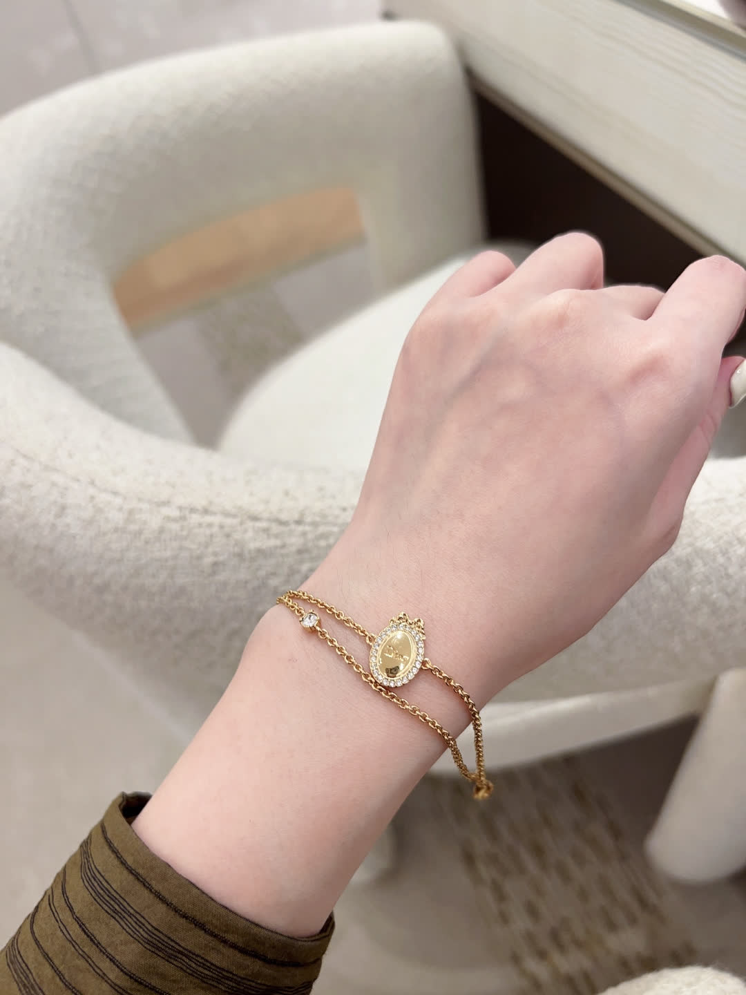 Dior Gold-Plated Heart Bracelet
