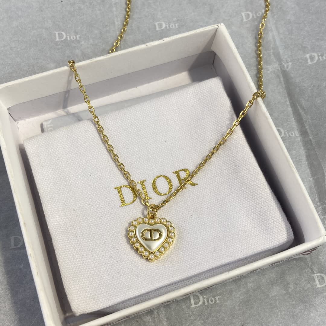 Dior Gold Heart Necklace Dior Gold Heart Necklace