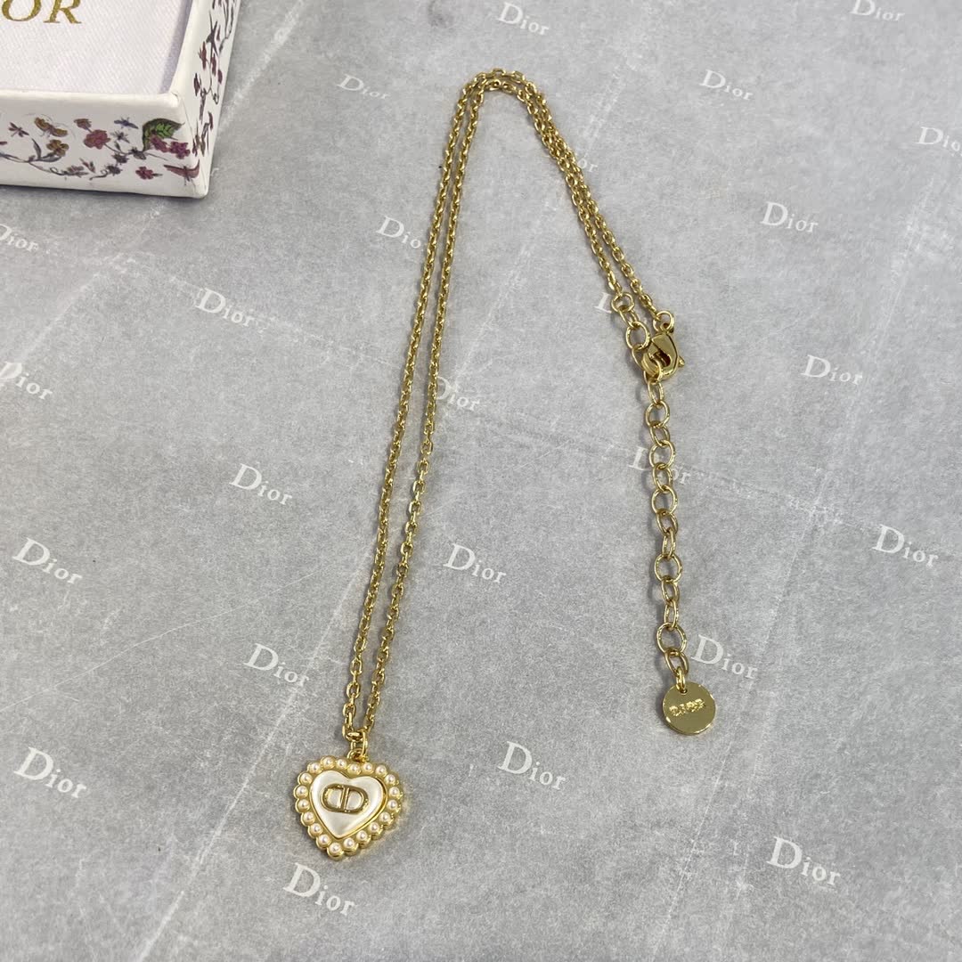 Dior Gold Heart Necklace