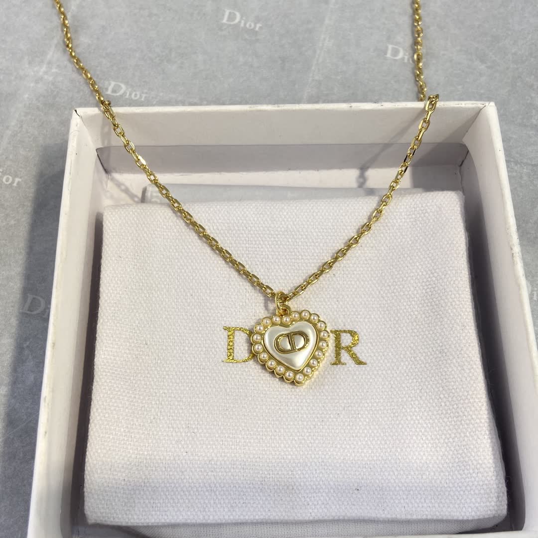 Dior Gold Heart Necklace