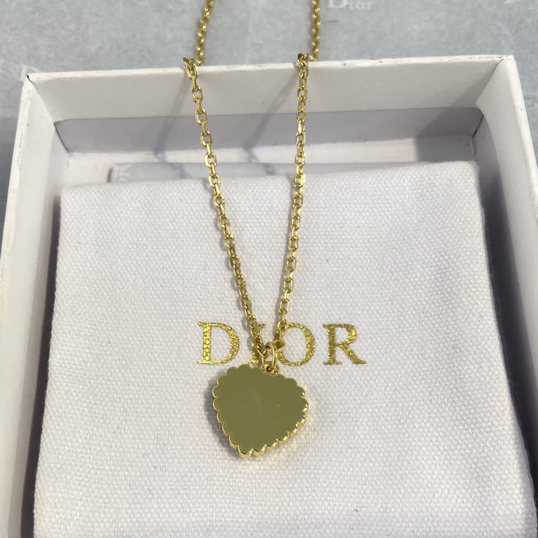 Dior Gold Heart Necklace