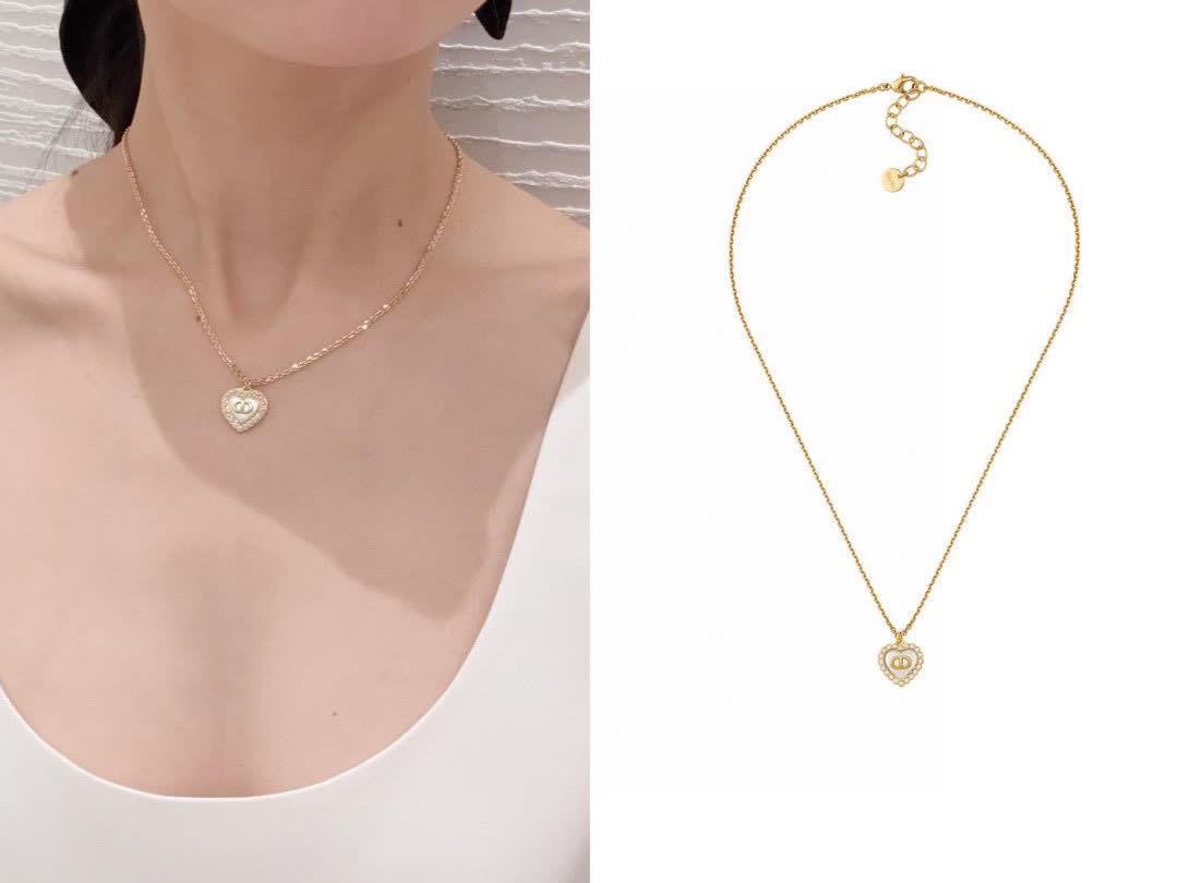 Dior Gold Heart Necklace